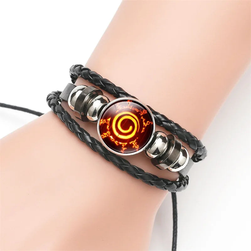 Naruto Bracelet Sharingan Red Cloud Cosplay Anime Jewelry Gift for Kids & Fans