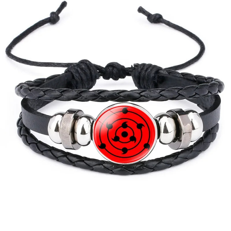 Naruto Bracelet Sharingan Red Cloud Cosplay Anime Jewelry Gift for Kids & Fans