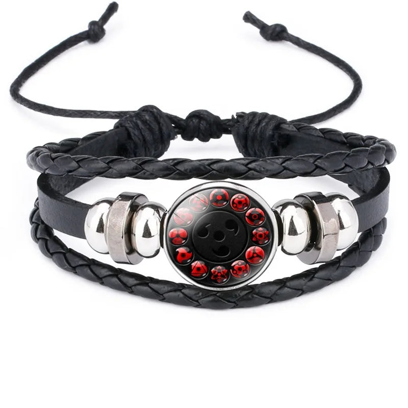 Naruto Bracelet Sharingan Red Cloud Cosplay Anime Jewelry Gift for Kids & Fans