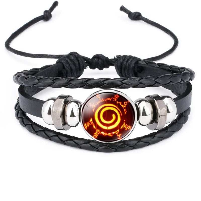 Naruto Bracelet Sharingan Red Cloud Cosplay Anime Jewelry Gift for Kids & Fans