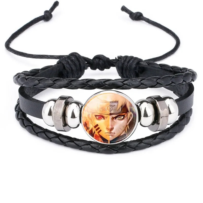 Naruto Bracelet Sharingan Red Cloud Cosplay Anime Jewelry Gift for Kids & Fans