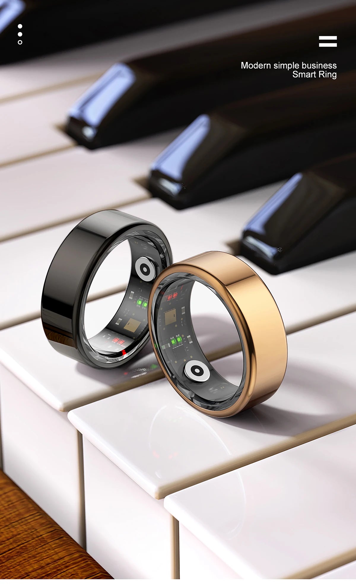 Smart Ring Fitness Tracker – Multi Sports Modes Pedometer Health Monitor Waterproof Military Grade