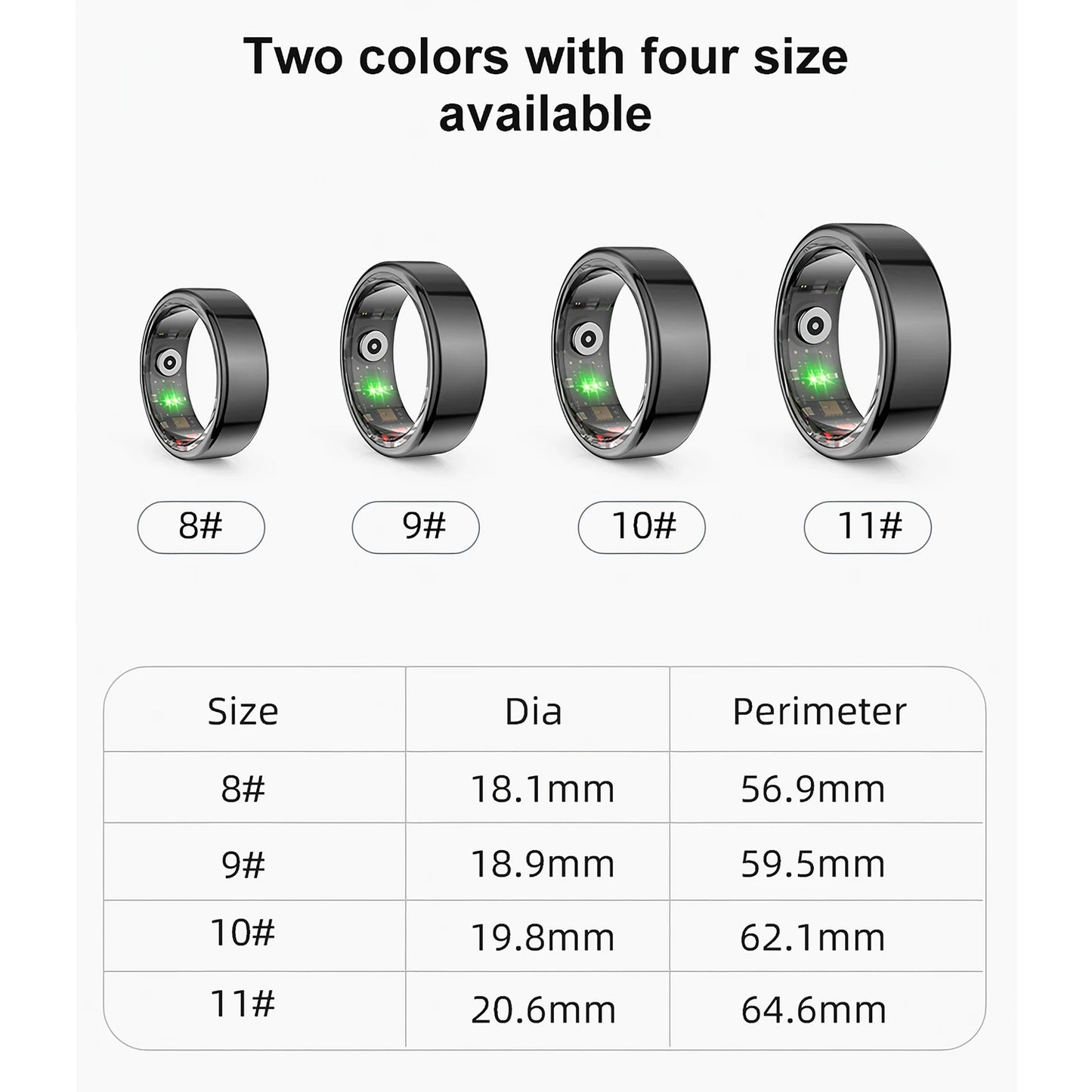 Smart Ring Fitness Tracker – Multi Sports Modes Pedometer Health Monitor Waterproof Military Grade