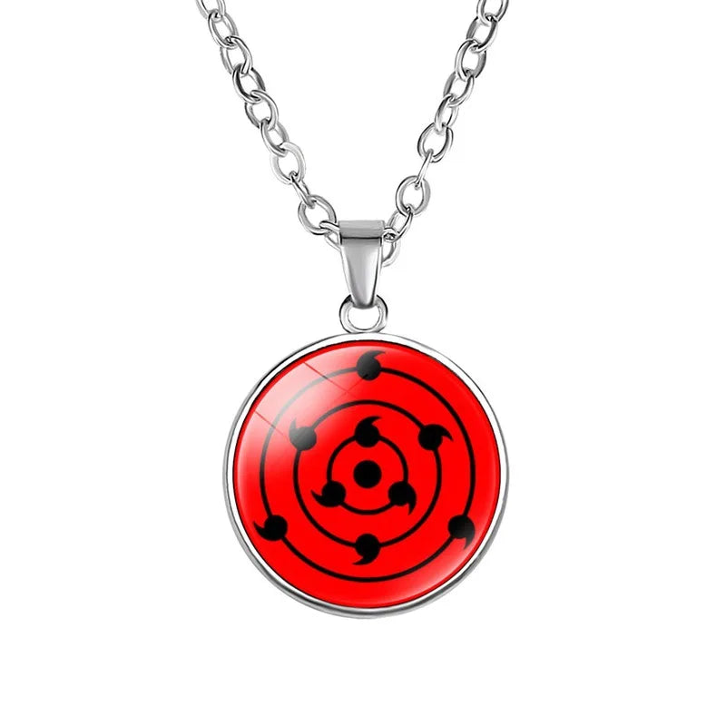 Anime Sharingan Eye Necklace – Uchiha Kakashi Mangekyou Pendant Choker for Men Women Fans Gift