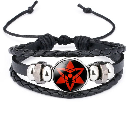 Naruto Bracelet Sharingan Red Cloud Cosplay Anime Jewelry Gift for Kids & Fans