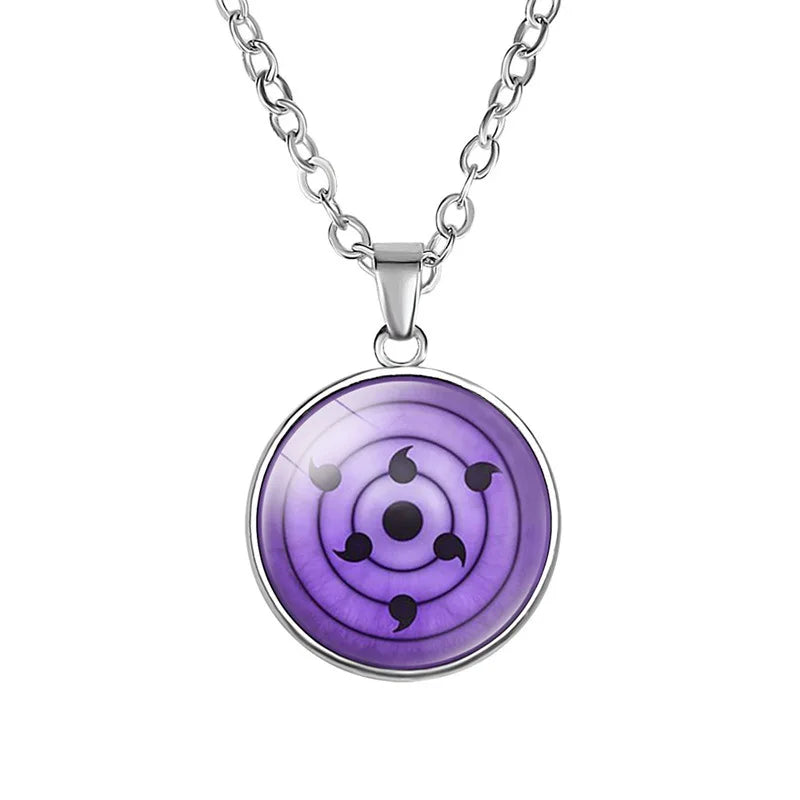Anime Sharingan Eye Necklace – Uchiha Kakashi Mangekyou Pendant Choker for Men Women Fans Gift