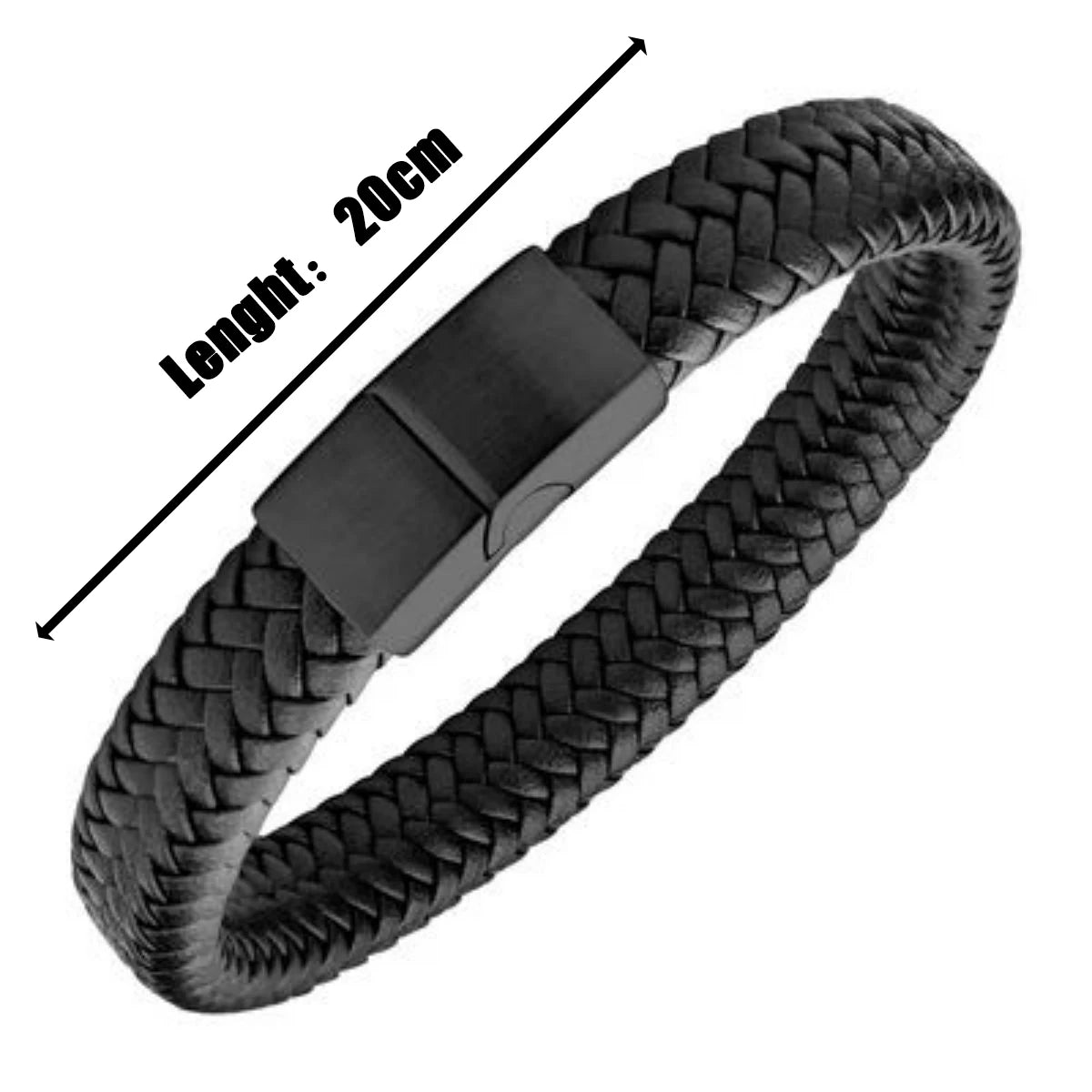 Retro Men's Leather Open Bangle, Simple Multi-Size Woven Leather Hand Rope, Outdoor Sports Gift