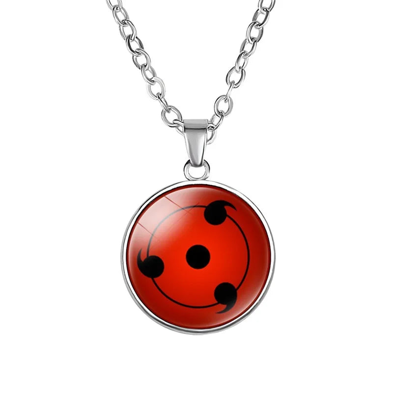 Anime Sharingan Eye Necklace – Uchiha Kakashi Mangekyou Pendant Choker for Men Women Fans Gift