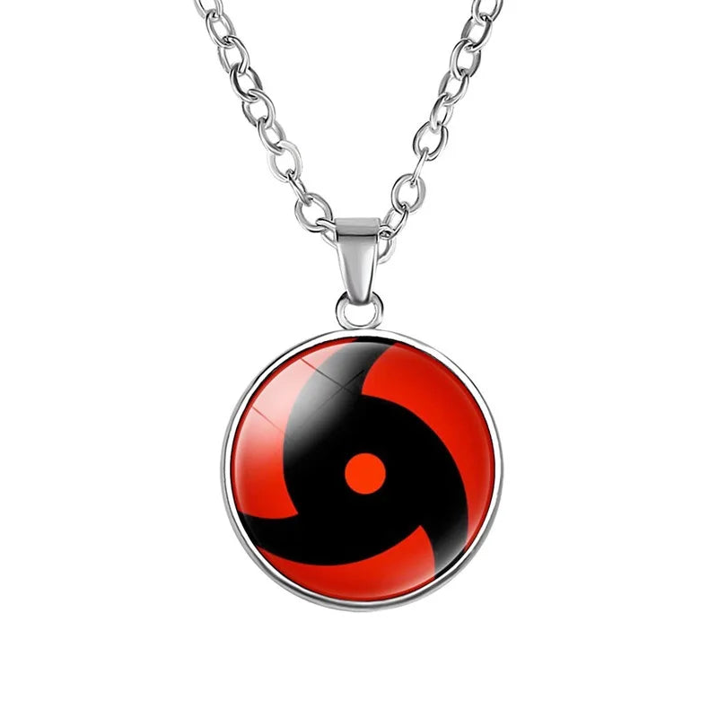 Anime Sharingan Eye Necklace – Uchiha Kakashi Mangekyou Pendant Choker for Men Women Fans Gift
